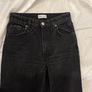 ZARA ripped wide leg jean